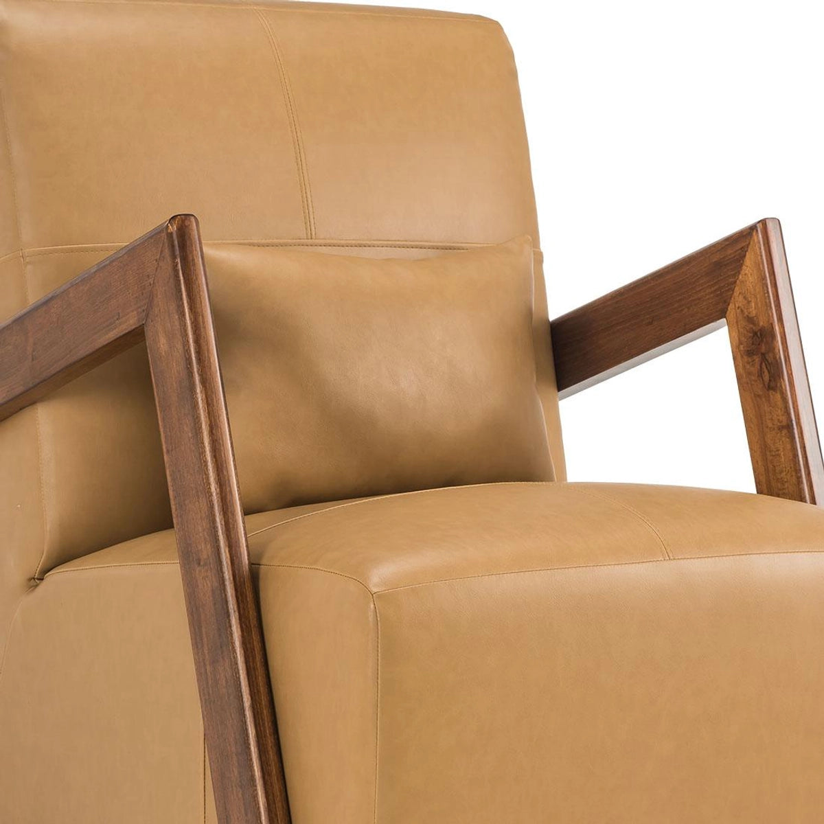 Lounge Chair For Home Furniture Modern & Durable Design Upholstery Pu Leatherette Comfortable Seating for Living Room & Offices - Brown