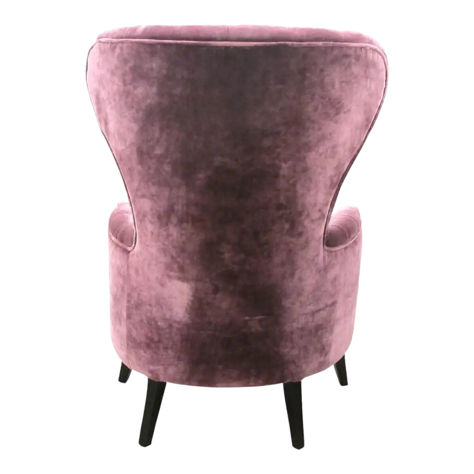 Lounge Chairs for Home Made in High Quality Upholstery Velvet, Durable Luxury Design Wing Chair For Living Room or Bedroom - Purple