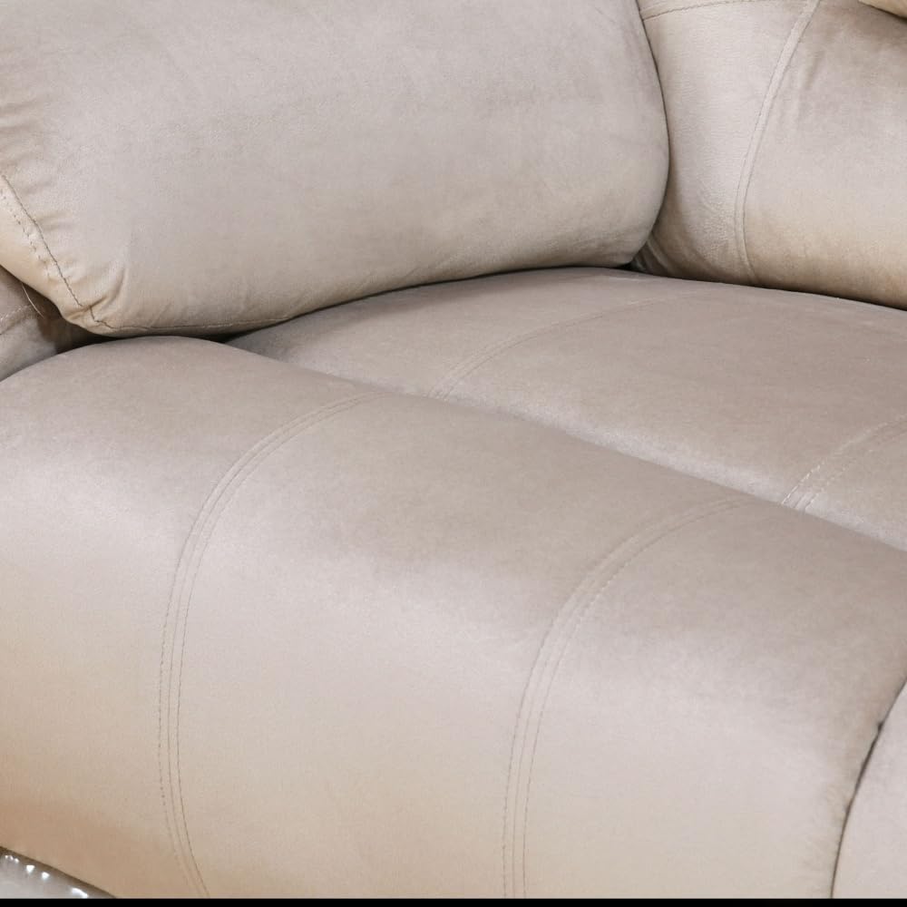 Modern 3-Seater Recliner Sofa with PU Leatherette Finish, Comfortable Padding, Easy Recline, and Ergonomic Support