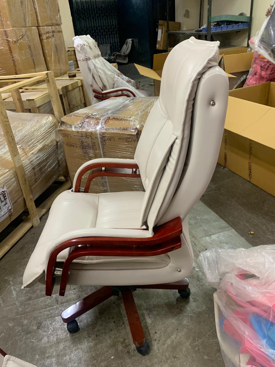 High Back Office Chair Leatherette Base