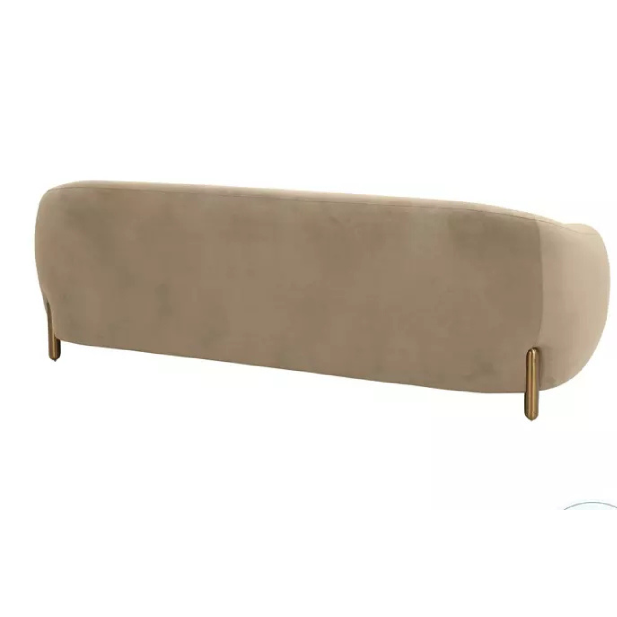 3 Seater Sofa For Home Furniture, Upholstery Velvet Modern and Durable Design For Living Room and Office- Beige