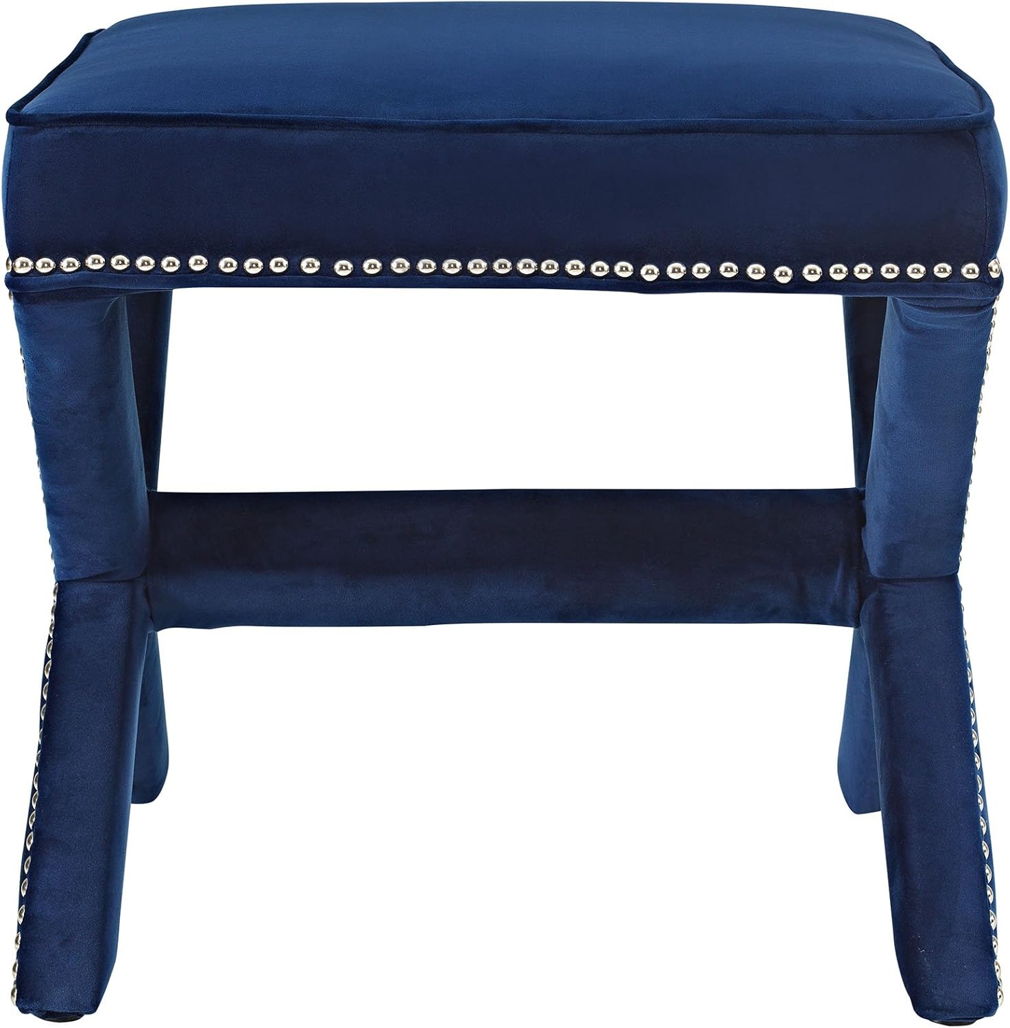 কাপড়ের আসবাবপত্র সহ কাঠের অটোমান