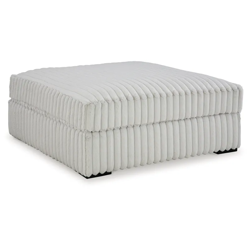 Elegant Ottoman – Feather-Fiber Cushion, Spacious Square Design for Living Room