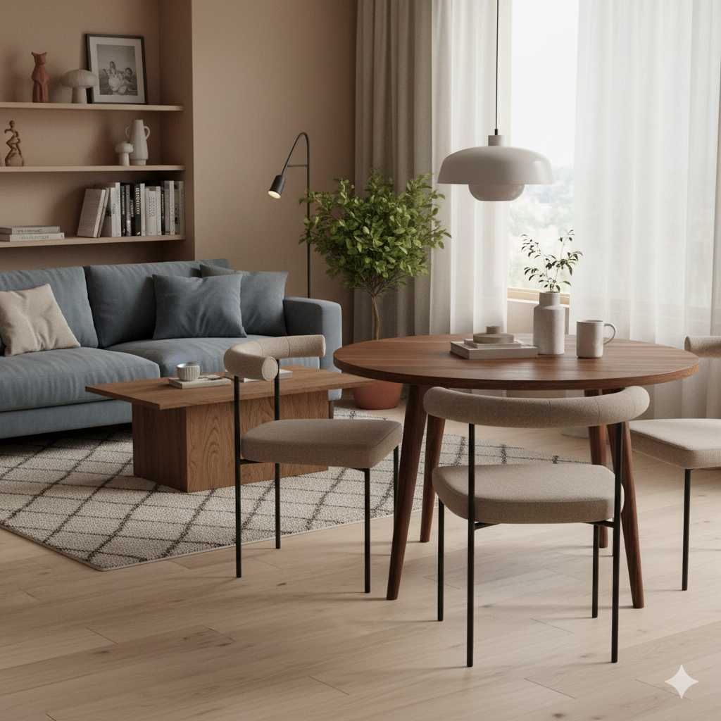Modern Upholstered Dining Chair with Metal Frame - Ergonomic & Stylish Seating for Home & Office