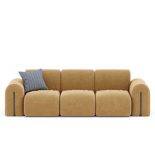 3-Seater Italian Sofa upholstered in rich velvet, combining long-lasting comfort with a sleek, modern, and luxurious design aesthetic.