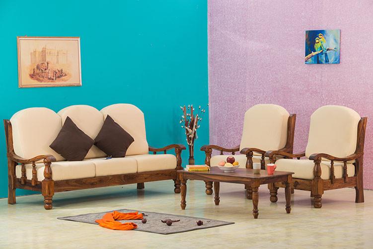 3 Seater Sofa For Home Furniture Upholstery Sued Elegant Fabric and Durable Quality Wooden and Modern Comfortable for Living Hall Room