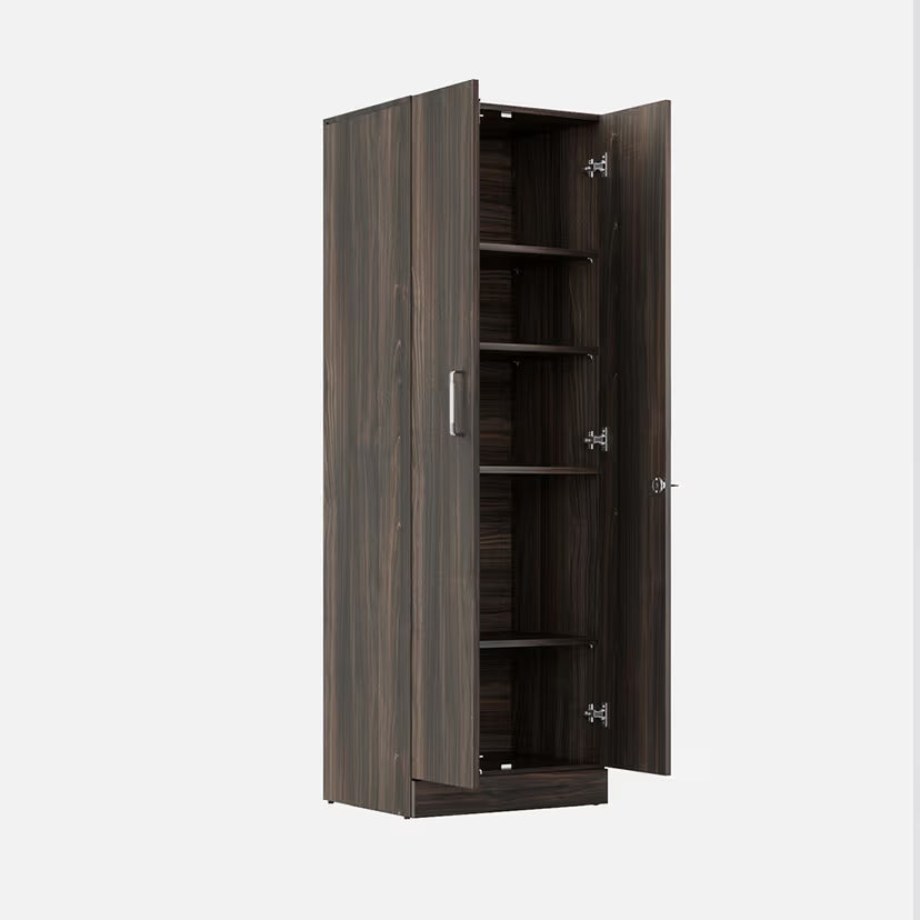 2 Door Wooden Wardrobe with One Sliding Shelf & Modern Design with Durable and Shelf Units