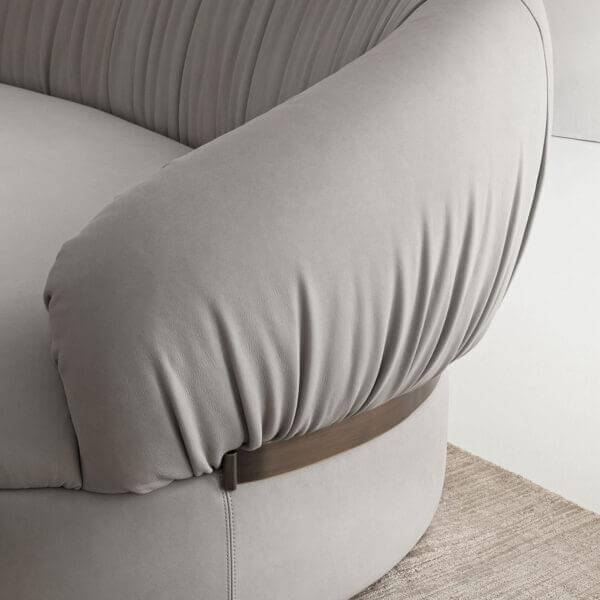 3-Seater Sofa Showcasing Italian Aesthetics, Premium Suede Upholstery, Deep Comfort Seating, Sturdy Build and Elegant