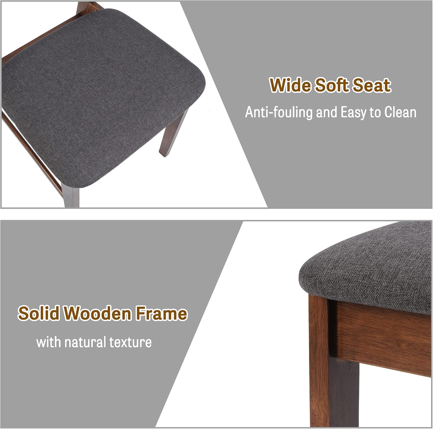 কাঠের ফ্রেম বেস সহ ডাইনিং চেয়ার