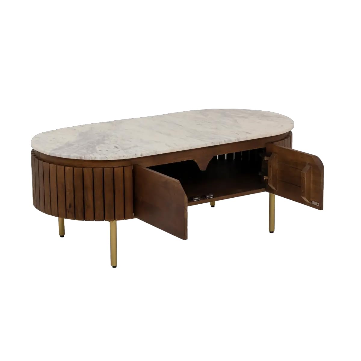 Center Table Featuring Sleek Wooden Frame and Smooth Top, Suitable for Contemporary Living and Lounge Areas