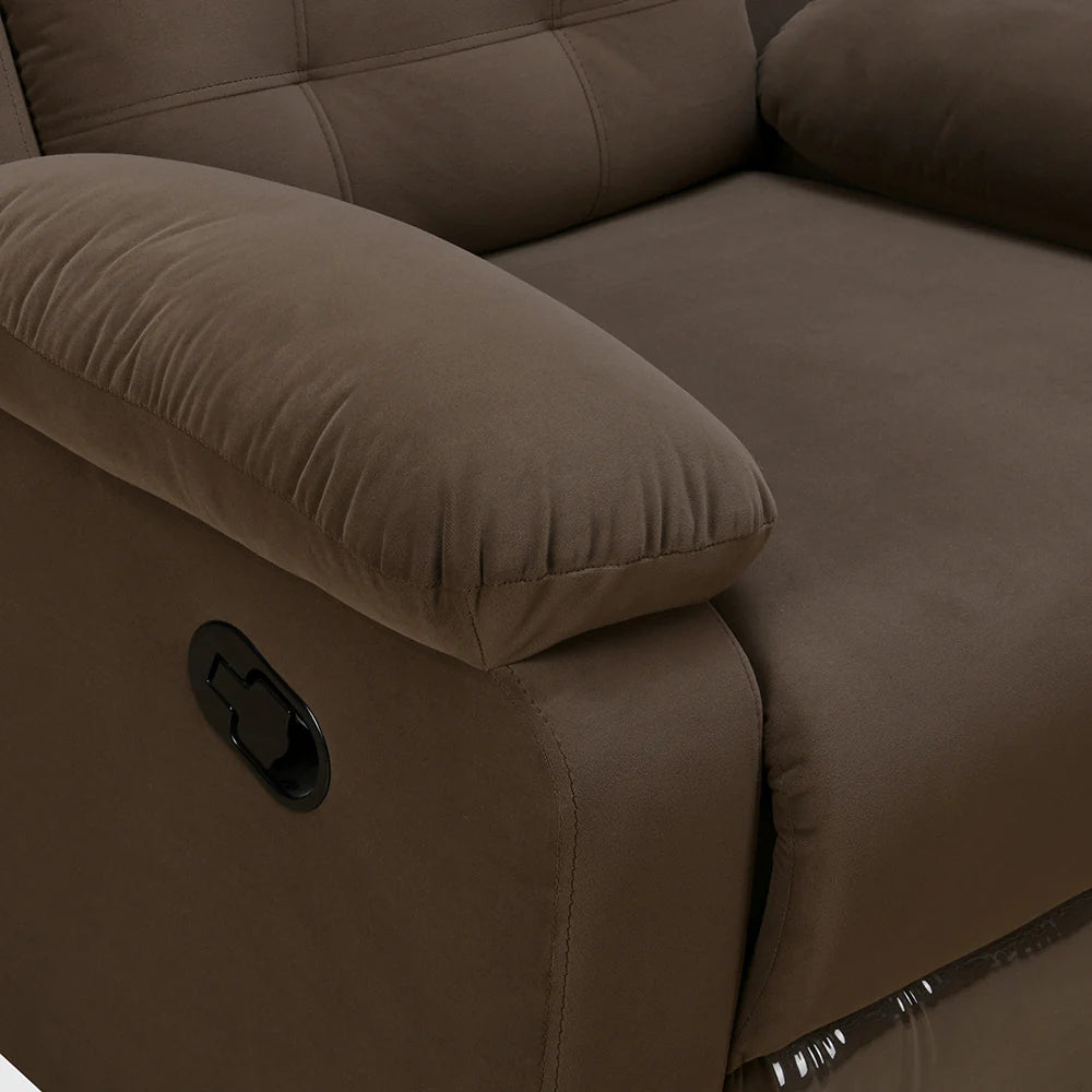 3-Seater Recliner Sofa with PU Leatherette Upholstery, Soft Cushioning, Smooth Recline, and Back Support