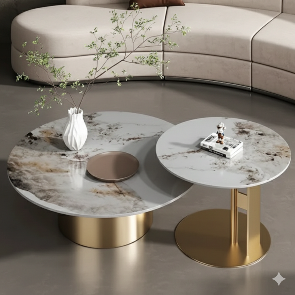 Center Table Featuring Minimal Design with Elegant Geometry Suitable for Compact and Spacious Living Areas