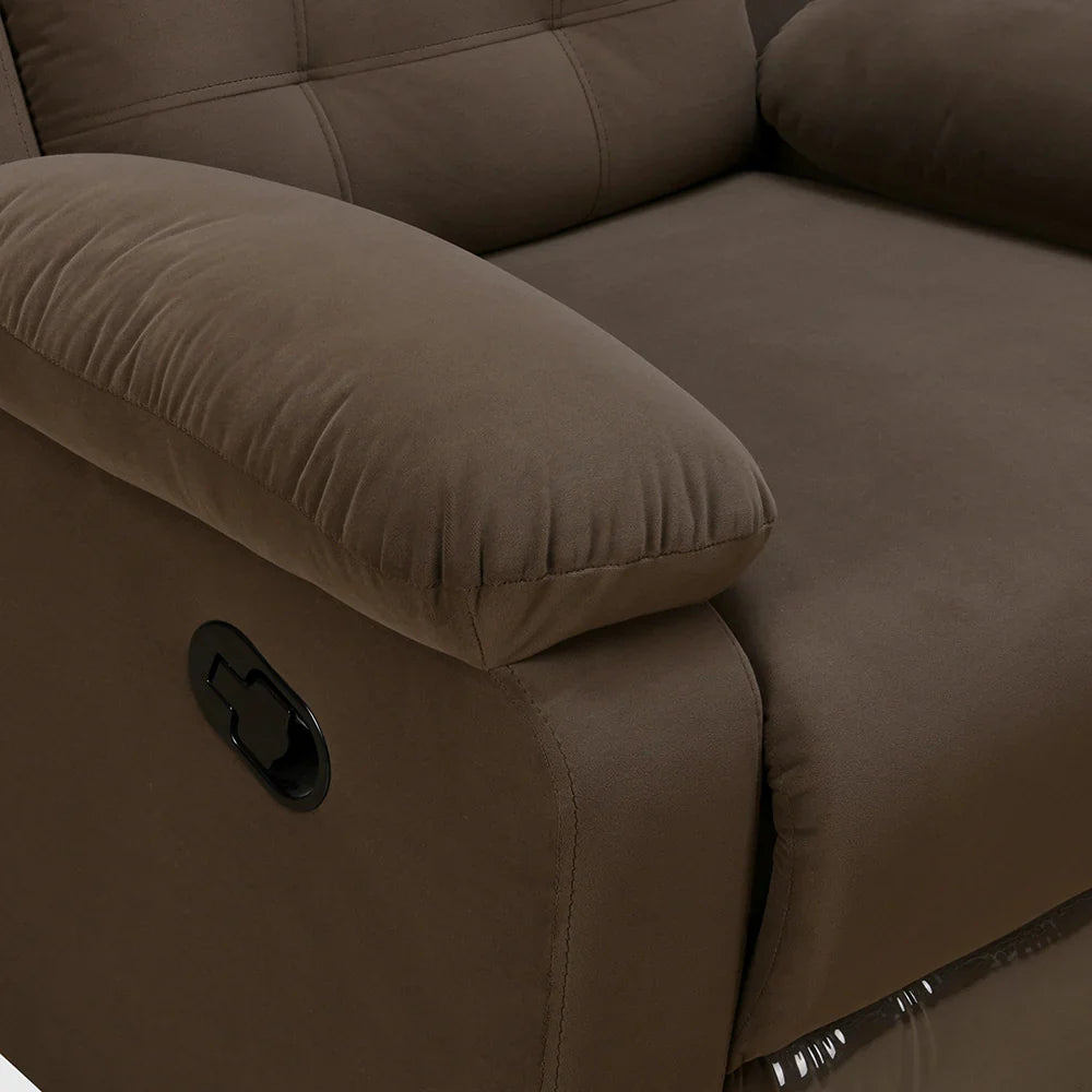 3-Seater Recliner Sofa with PU Leatherette Upholstery, Soft Cushioning, Smooth Recline, and Back Support