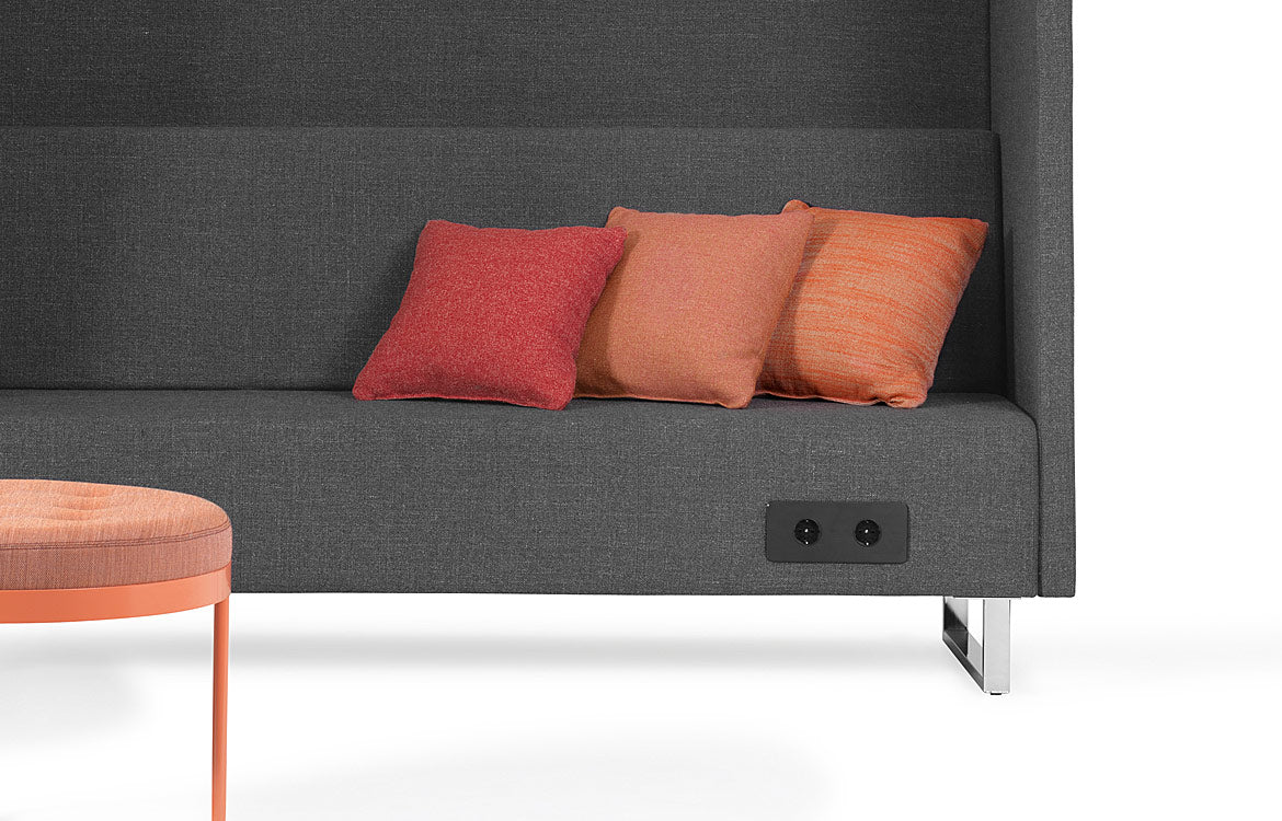 L-Shaped Office Sofa with Modern Designs and Configurable Modular Sofa for Workspaces