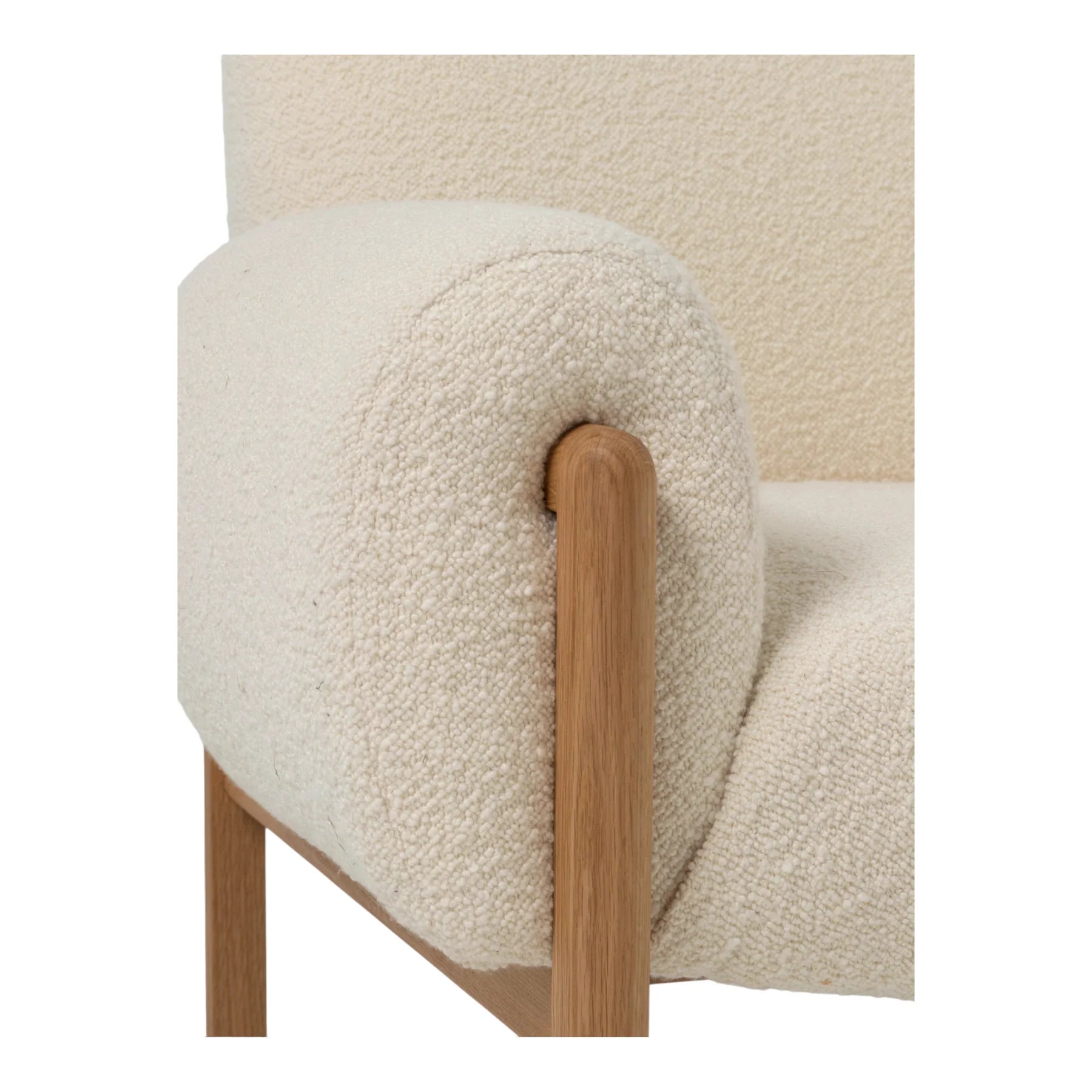 Lounge Chairs for Home Furniture Upholstery Woolen Fabric, Durable Arm Chair Premium Comfort For Living Room or Bedroom - White