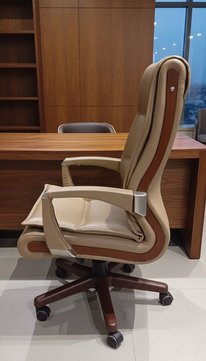 Director Chair for office Modern and Premium Design with Leatherette & Height Adjustable