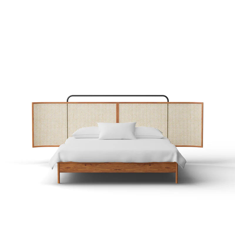 Poster Bed Solid Wood Handwoven headboard—modern, Premium Design for Home Furniture