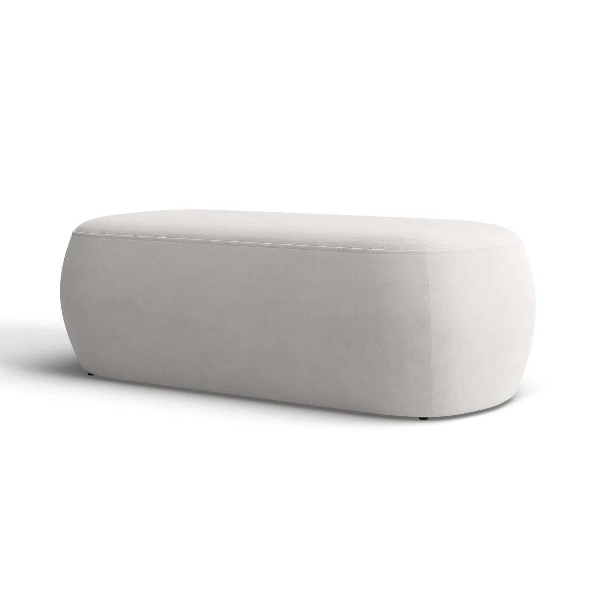 Long Ottoman for Home Furniture with Elegant Design and Premium Suede Upholstered for Household.
