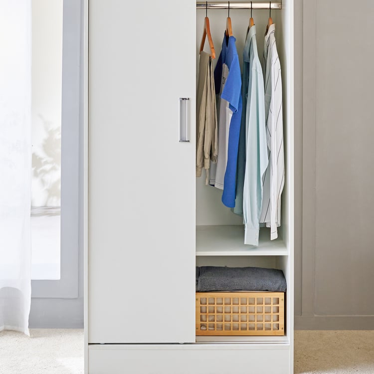 Wardrobe for Home 2-Door Modern Space-Saving Sliding Doors and Space-Efficient Internal Layout