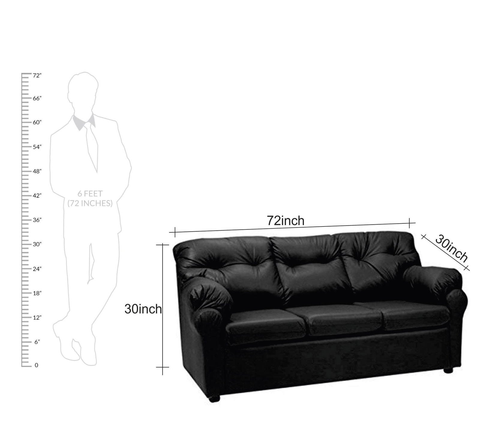 5 Seater Sofa Set with Wooden base -