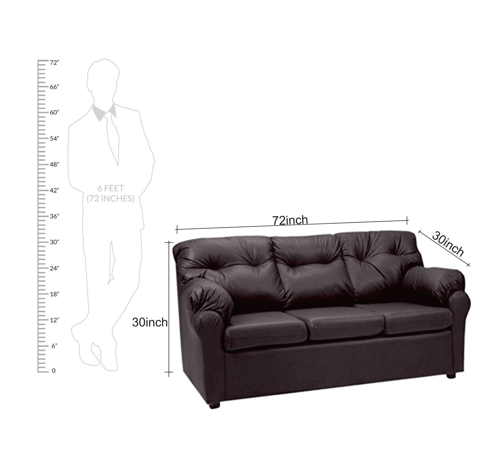 5 Seater Sofa Set with Wooden base -