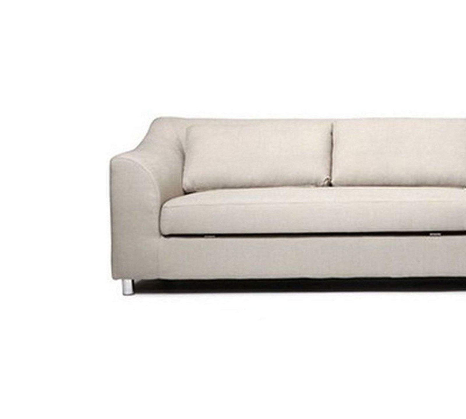 5 Seater Sofa with Chaise with Wooden Frame Metal Legs -