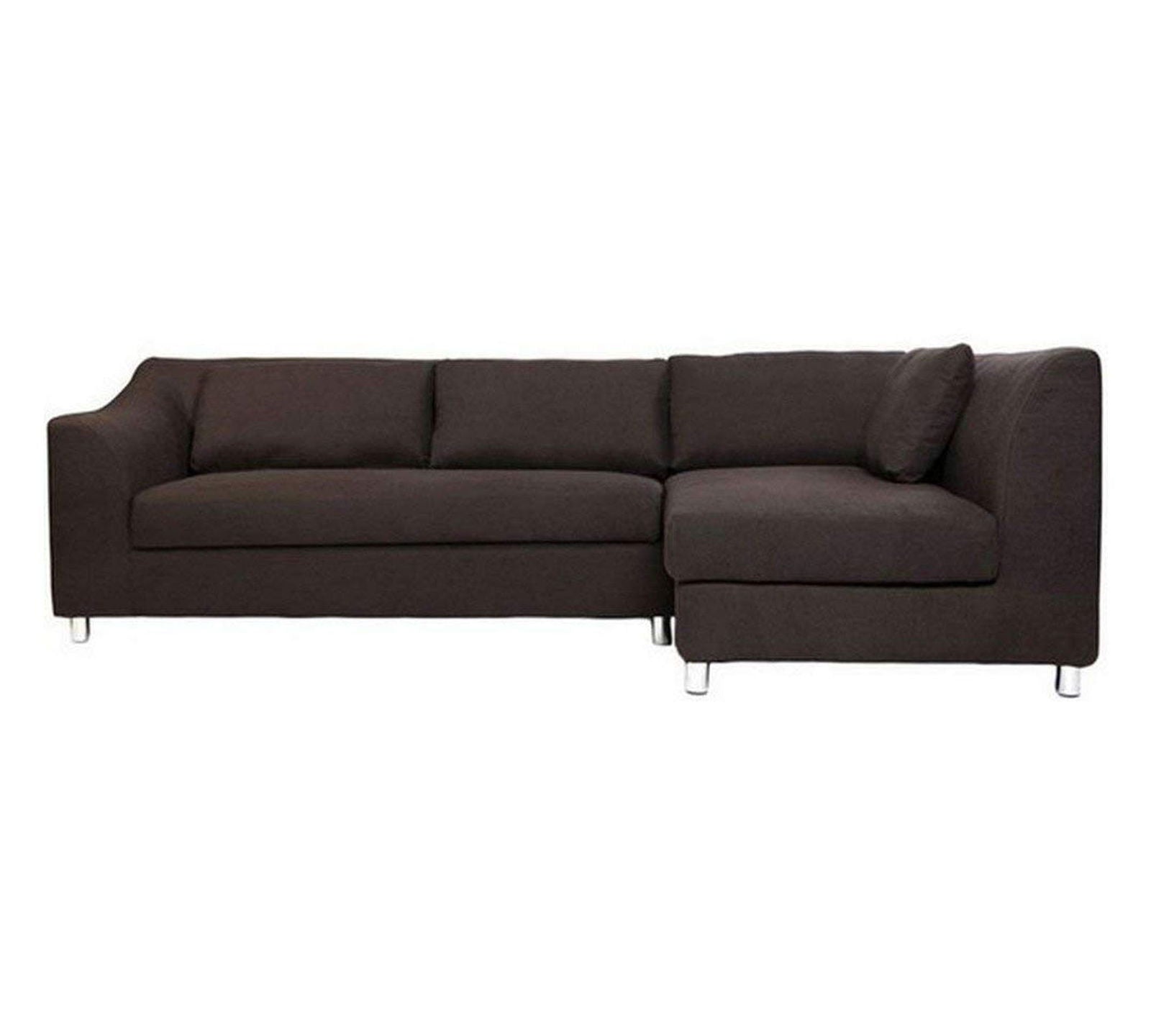 5 Seater Sofa with Chaise with Wooden Frame Metal Legs -