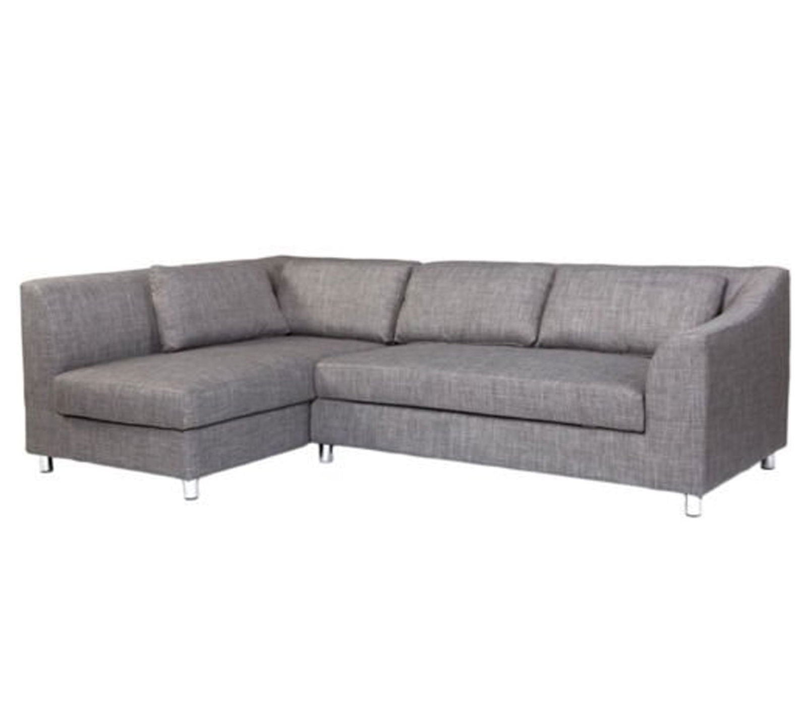5 Seater Sofa with Chaise with Wooden Frame Metal Legs -