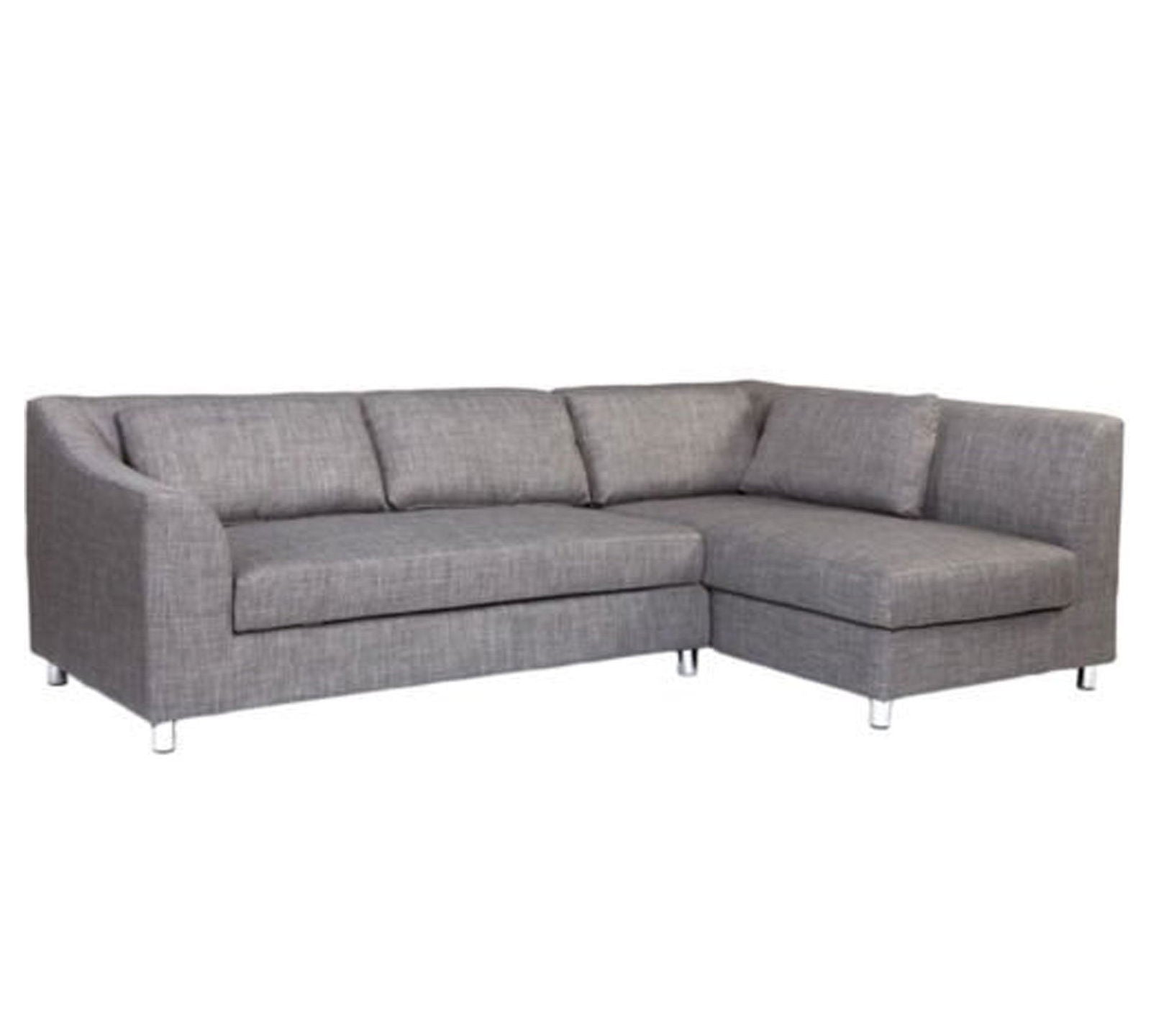 5 Seater Sofa with Chaise with Wooden Frame Metal Legs -