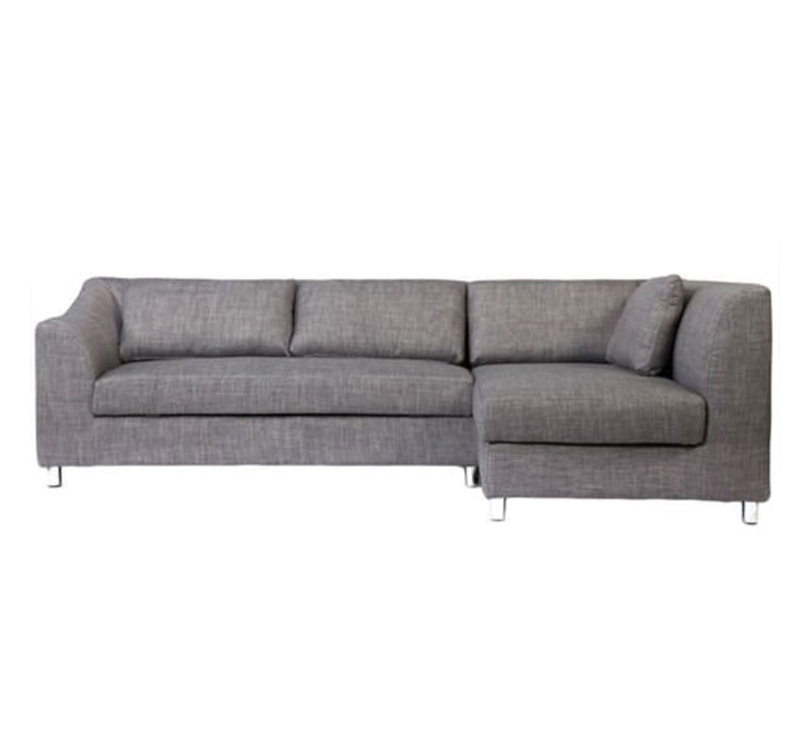 5 Seater Sofa with Chaise with Wooden Frame Metal Legs -