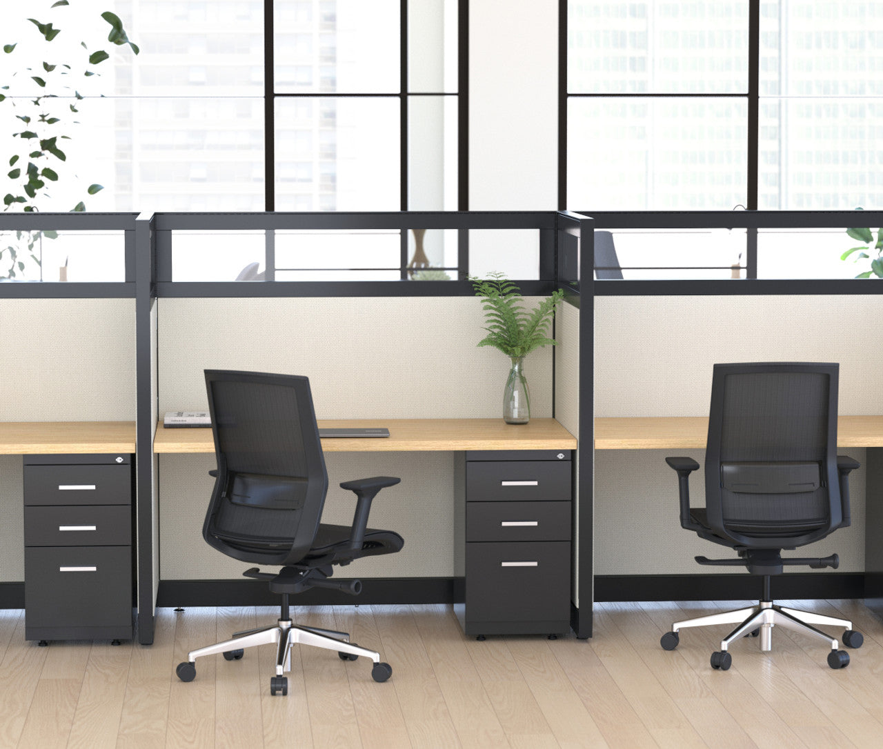 Mesh & Executive Task Chair Conference Chair with Synchro-Tilt Recline, Sliding Seat, Adjustable Arms, 300 lb. Capacity, Black Frame, Premium Design - Black