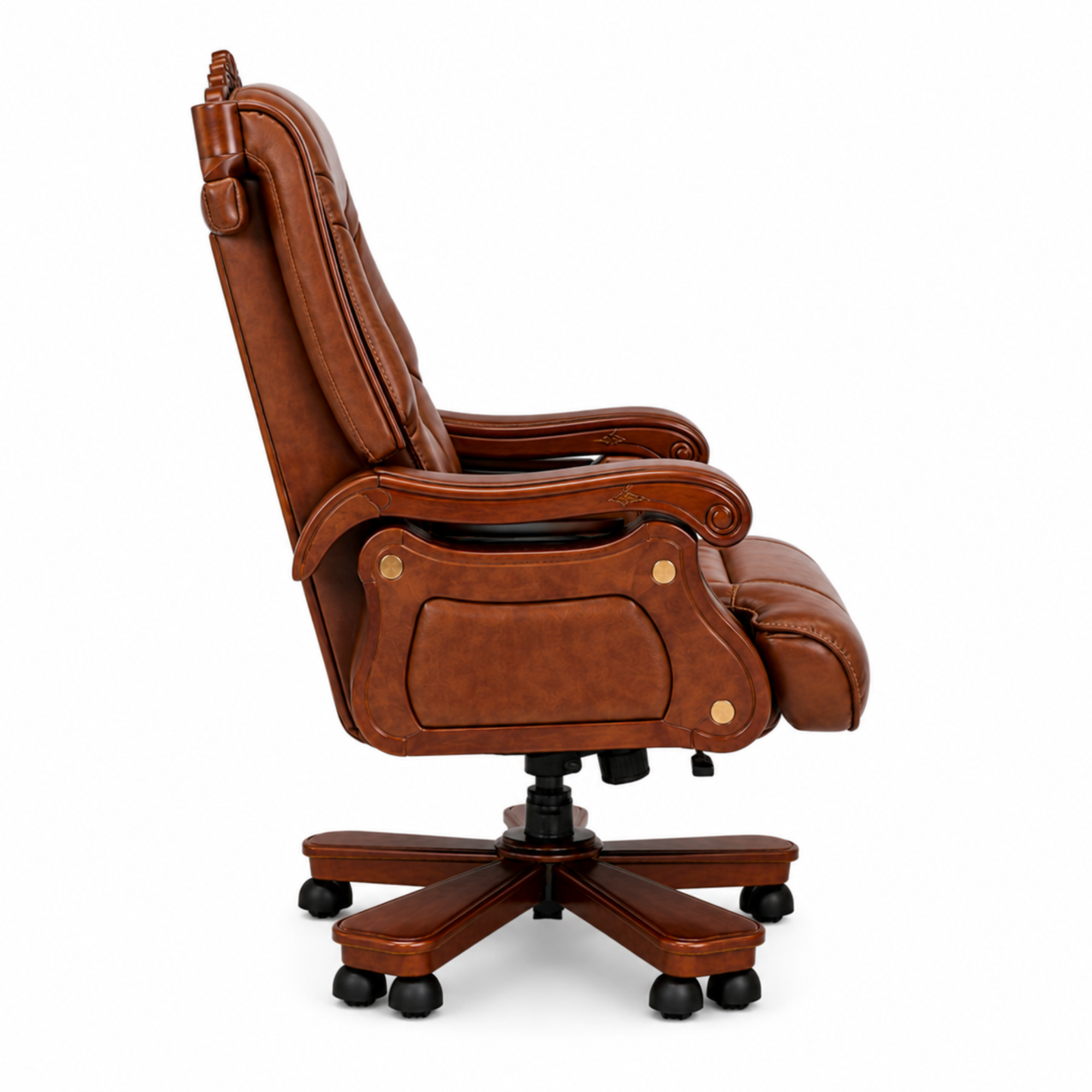 Luxury Director Chair for office Royal Design with Handcrafted & Leatherette & Recliner & Height Adjustable and Revolving Chair