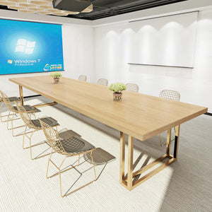 Conference Meeting for Office Table Made in Particle Board with Laminate and MS Metal Legs Base Modern Design and Luxury Look and Premium Quality