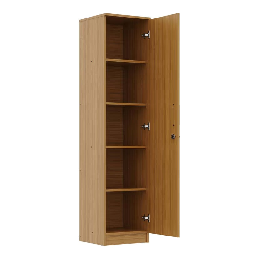 Stylish Organizer Cabinet – Laminated Wood Finish with Display Shelves & Hidden Storage.