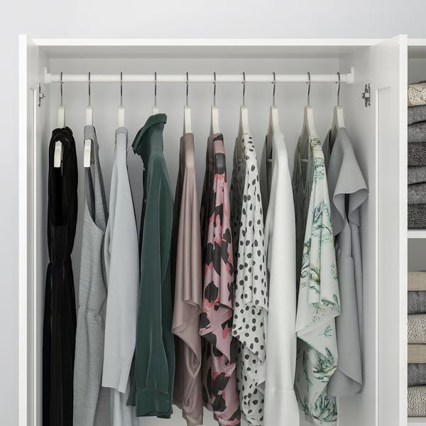 Wardrobe for Bedroom with 3 Doors and Full-Length Mirror – Spacious Design with Shelves, Hanging Rod for Organised Living