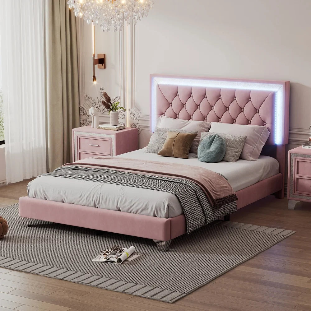 Premium Wooden King Size Bed with Upholstered Headboard – Sleek, Stylish Comfort Bed