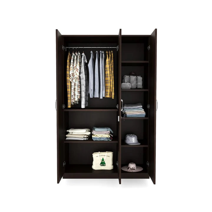 Wardrobe for Home Use – Engineered Particle with 3 Doors and Lock