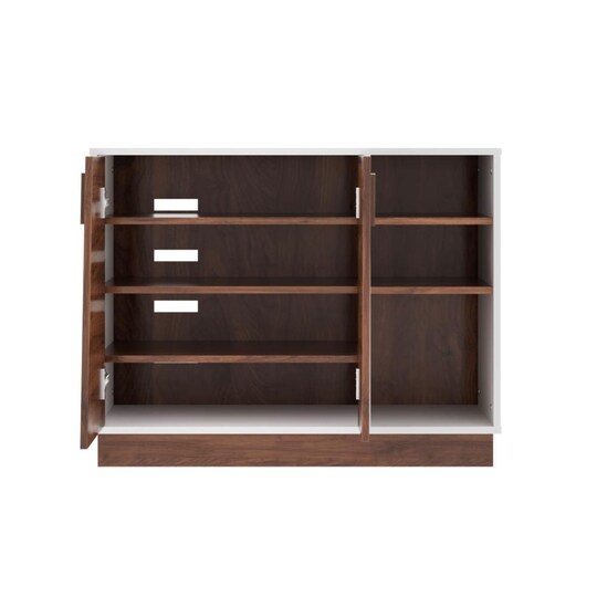 Wooden Shoes Storage Cabinet with Premium Shelves, Compact Minimalist with Top Build Quality