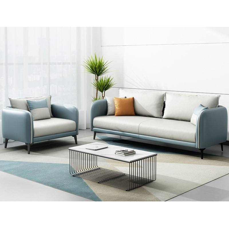 3-Seater PU Leatherette sofa with a sleek office-inspired design, combining high comfort, elegant texture, and long-term durability