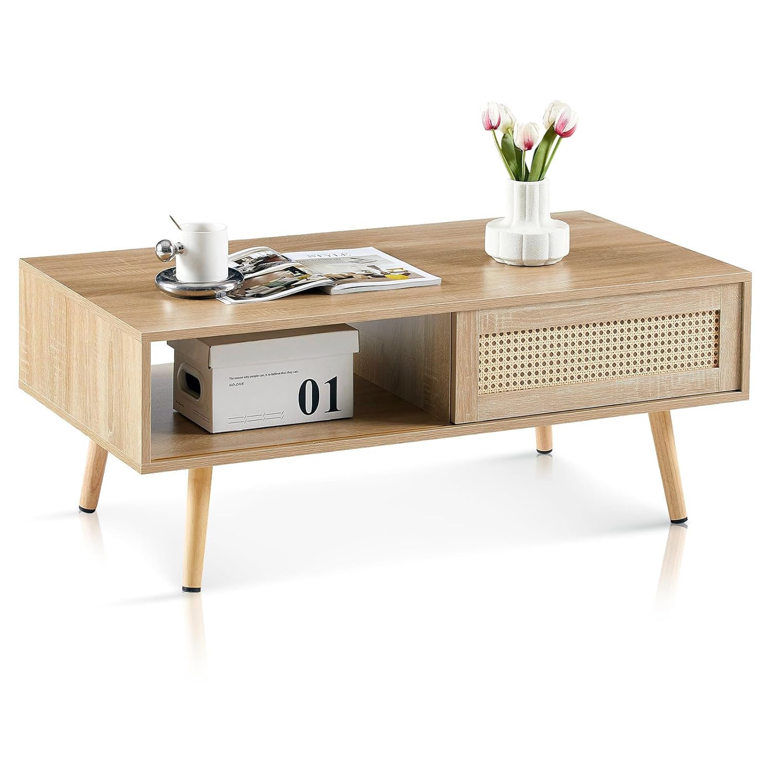 Center Table Featuring Premium Finish and Elegant Edges, Ideal for High-End Living Room Spaces