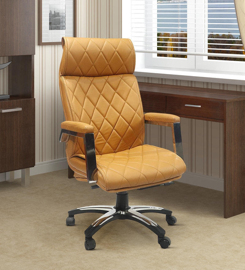 High Back DIrector Office Chair with Chrome Base