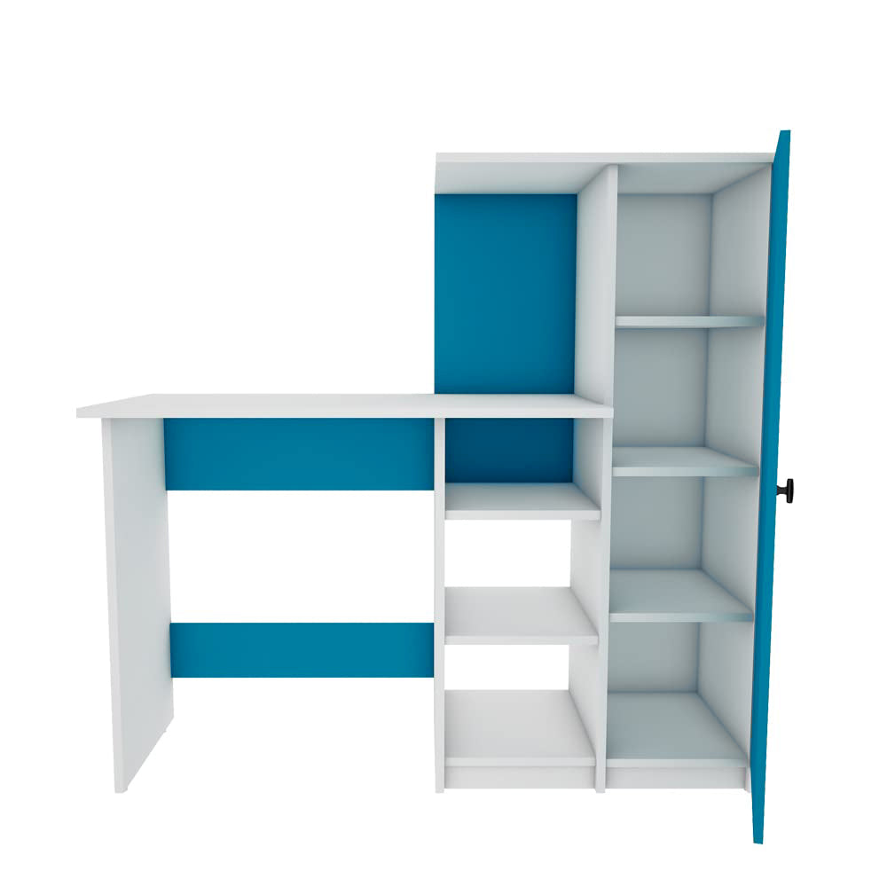Wooden Top & Base Study Table with Wardrobe