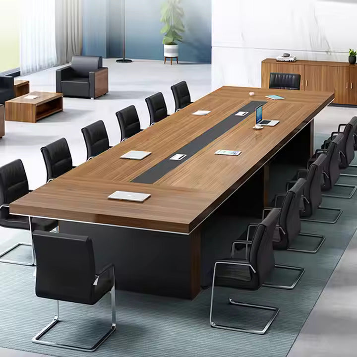 Conference Table for Office Furniture Premium High Quality & Best Design Made in Particle Board/ MDF/Plywood with Wire Manager and Meeting Table Brown Color