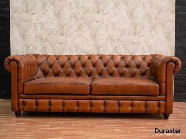3 Seater chesterfield Tufted sofa Modern Design and Leatherette fabric Durable and Comfortable for Home Furniture