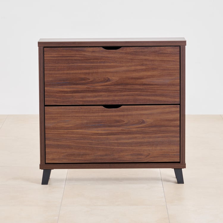 Wooden Shoes Storage Cabinet with Wooden Shelves, Compact Cabinet with Adjustable Storage