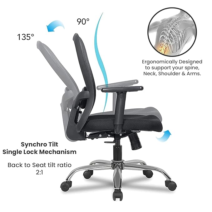 Medium Back Executive Chair with Chrome Base