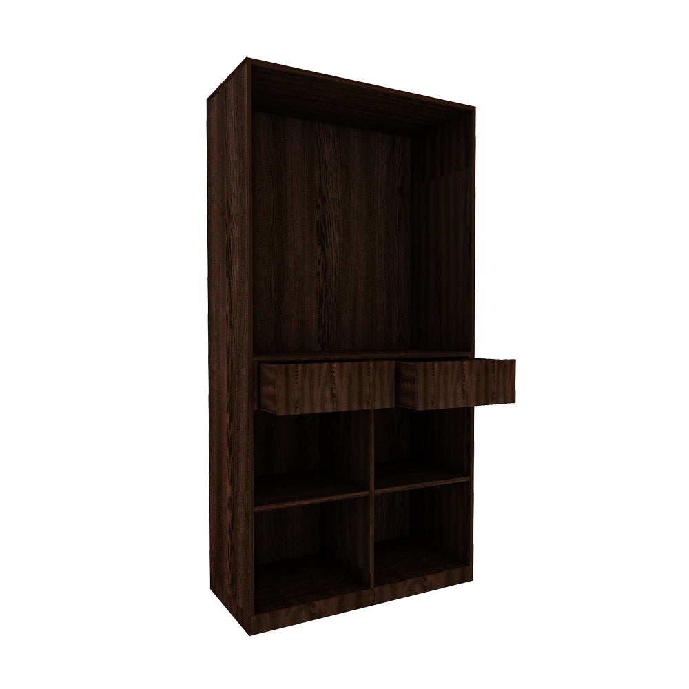 Wardrobe for Bedroom Storage – Two-Door with Hanging Space and Adjustable Shelves