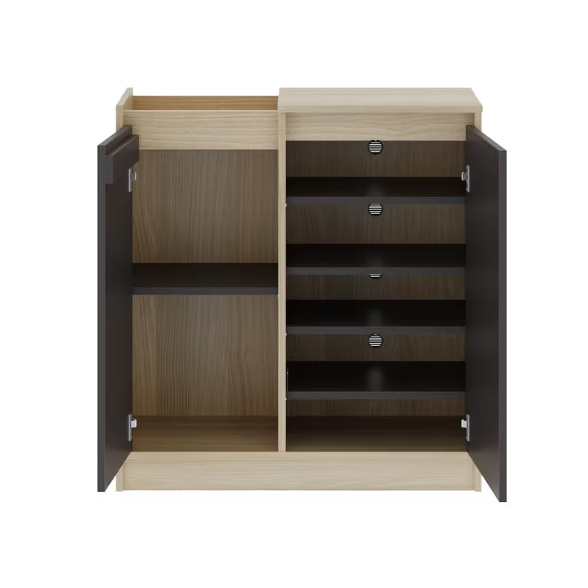 Wooden Shoes Storage Cabinet with Premium Design, Durable Wood Cabinet with Multi-Shelf Storage