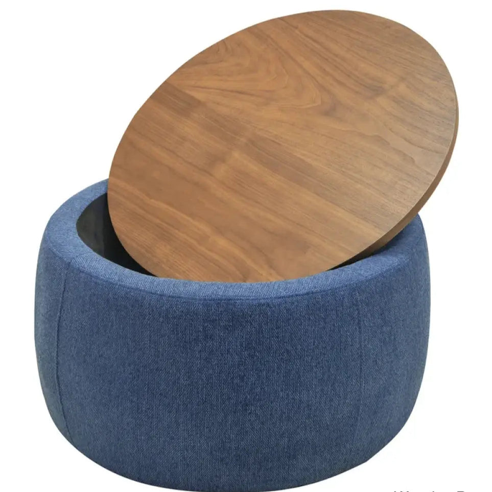 Ottoman Table with Storage – Removable Wood Top Spacious Hidden for Living Room or Lounge.