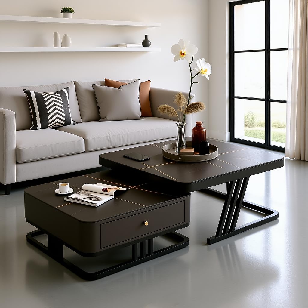 মেটাল ফ্রেম বেস গ্লাস সেন্টার টেবিল